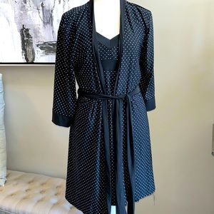 Polka Dot Robe & Cami Night Dress Set